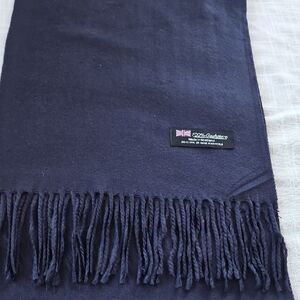 100% Cashmere Scarf Black Size 72"x 12" Brand New
